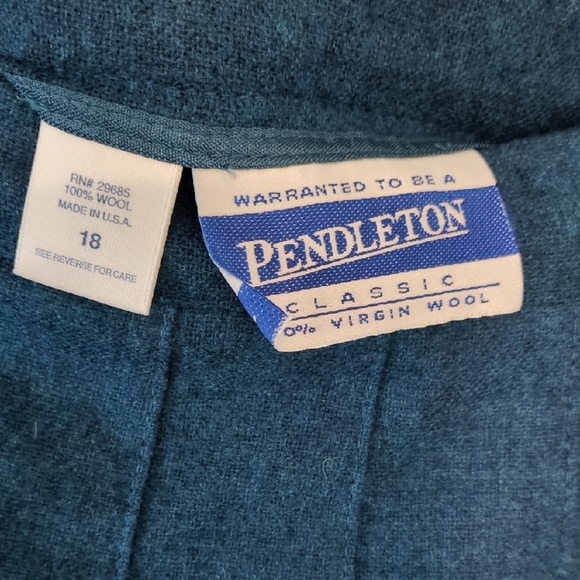 Pendleton Women's A-Line Skirt in Blue and Purple Plaid - Picture 3 of 4